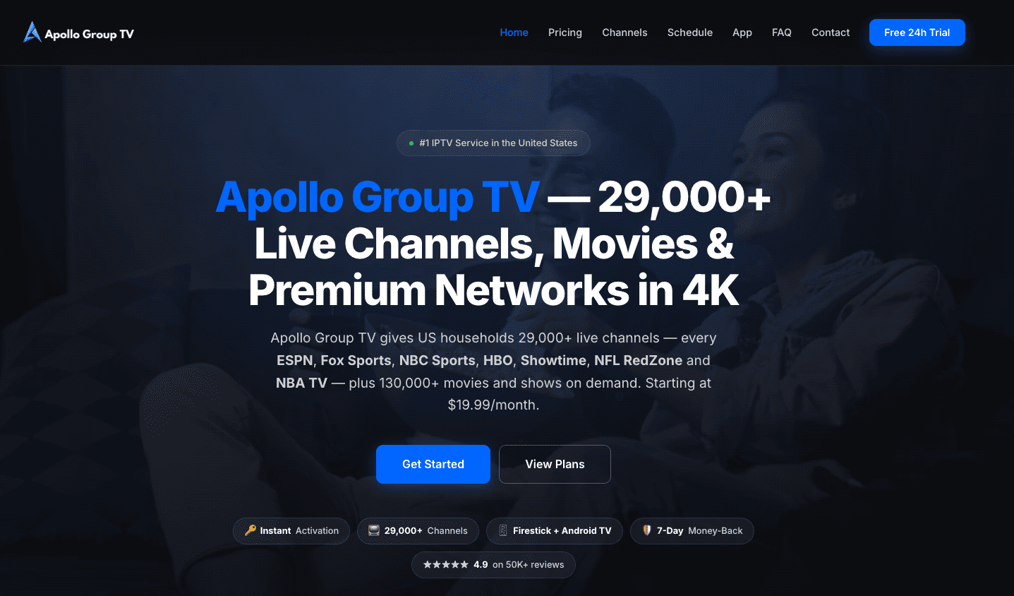Apollo Group TV — 29,000+ Live Channels, Movies & Premium Networks in 4K